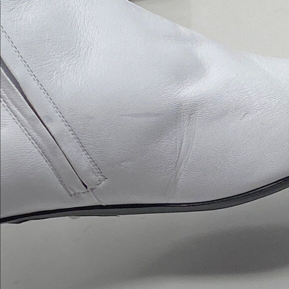 Balenciaga White Typo BB Heel Leather Ankle Boots size 39 - Picture 10 of 15